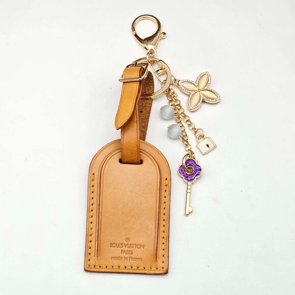 Authentic Louis Vuitton Luggage Tag with Unbranded Keycharm, Keychain - Picture 1 of 8
